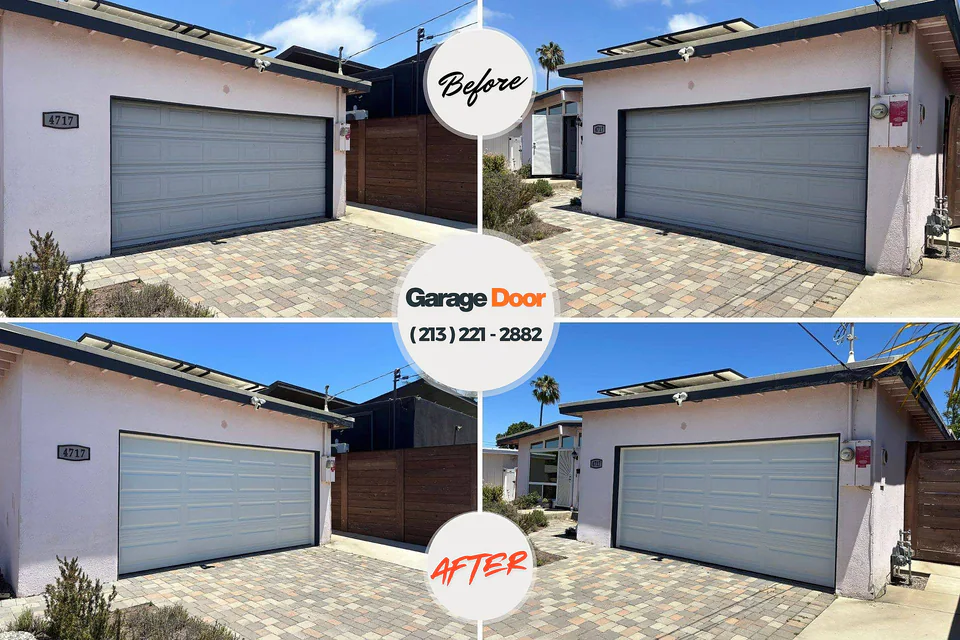 Before and after: garage door repair Bristol, FL